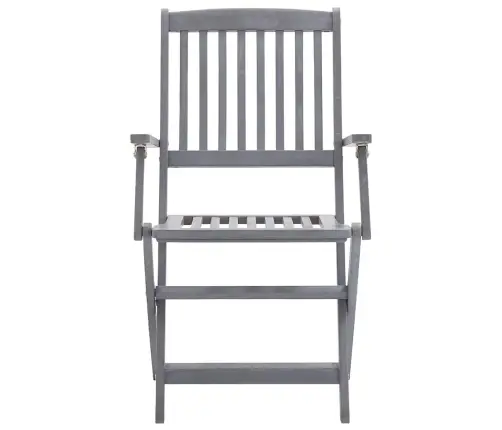 Saliekami Āra Krēsli Ar Matračiem, 6 Gab., Akācijas Masīvkoks Vidaxl