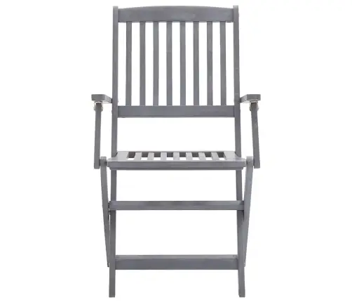 Saliekami Āra Krēsli Ar Matračiem, 6 Gab., Akācijas Masīvkoks Vidaxl