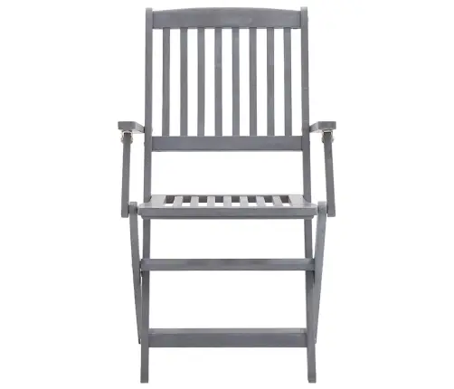 Saliekami Āra Krēsli Ar Matračiem, 6 Gab., Akācijas Masīvkoks Vidaxl