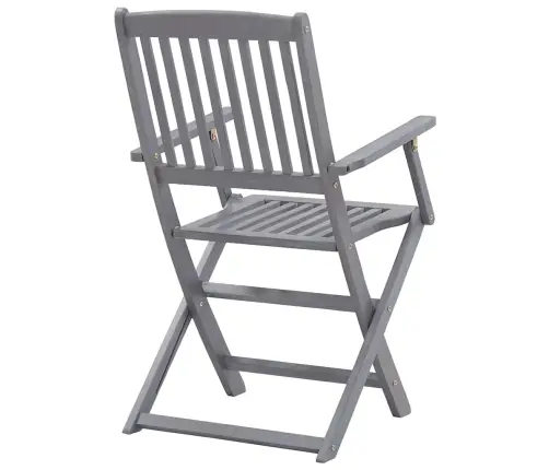 Saliekami Āra Krēsli Ar Matračiem, 6 Gab., Akācijas Masīvkoks Vidaxl