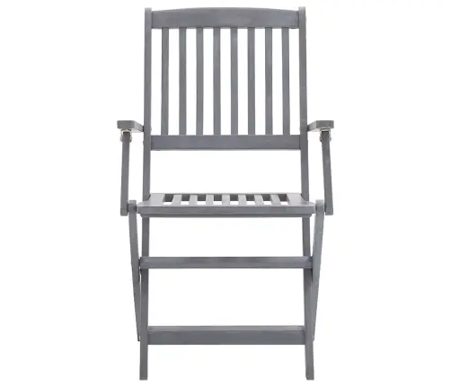 Saliekami Āra Krēsli Ar Matračiem, 6 Gab., Akācijas Masīvkoks Vidaxl