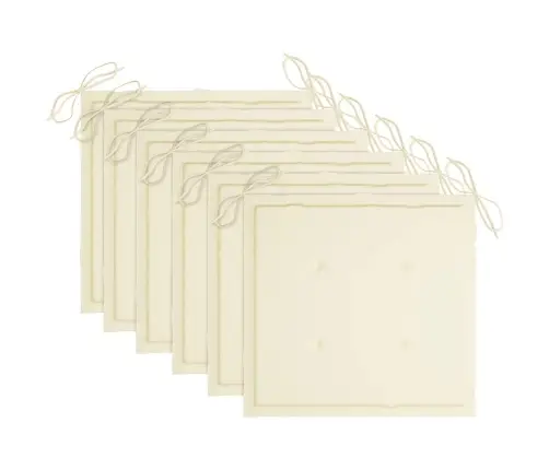 Saliekami Āra Krēsli Ar Matračiem, 6 Gab., Akācijas Masīvkoks Vidaxl