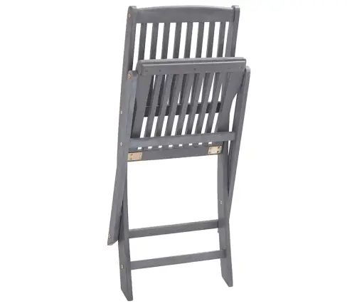 Saliekami Āra Krēsli Ar Matračiem, 6 Gab., Akācijas Masīvkoks Vidaxl