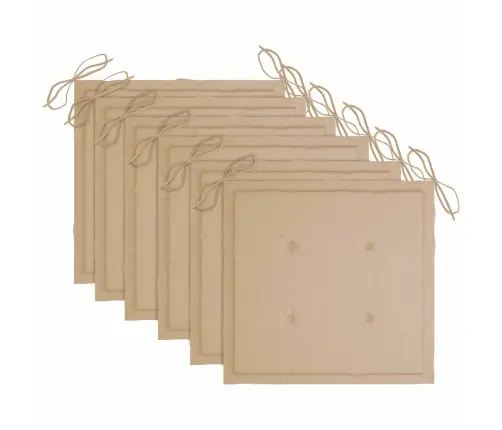 Saliekami Āra Krēsli Ar Matračiem, 6 Gab., Akācijas Masīvkoks Vidaxl