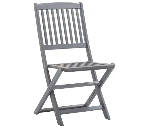 Saliekami Āra Krēsli Ar Matračiem, 6 Gab., Akācijas Masīvkoks Vidaxl