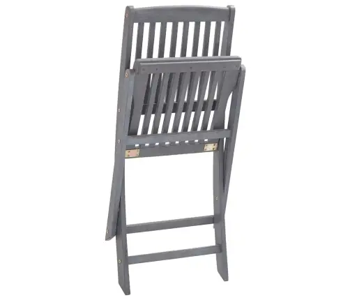 Saliekami Āra Krēsli Ar Matračiem, 6 Gab., Akācijas Masīvkoks Vidaxl