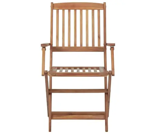 Saliekami Dārza Krēsli Ar Matračiem, 6 Gab., Akācijas Masīvkoks Vidaxl