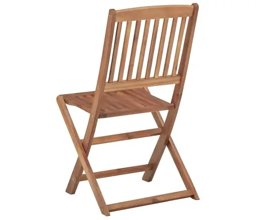 Saliekami Dārza Krēsli Ar Matračiem, 6 Gab., Akācijas Masīvkoks Vidaxl