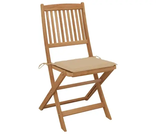 Sulankstomos Sodo Kėdės Su Pagalvėmis, 6Vnt., Akacijos Masyvas