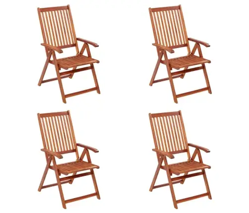 Saliekami Dārza Krēsli, 4 Gab., Akācijas Masīvkoks Vidaxl