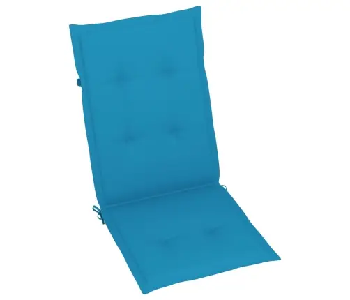 Dārza Krēsli, Zili Matrači, 4 Gab., Masīvs Tīkkoks Vidaxl