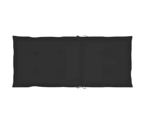 Sodo Kėdės Su Juodomis Pagalvėlėmis, 4Vnt., Tikmedžio Masyvas