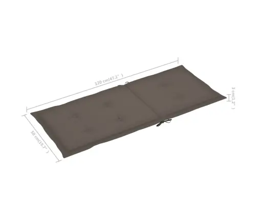 Dārza Krēsli, Pelēkbrūni Matrači, 4 Gab., Masīvs Tīkkoks Vidaxl Dārza Krēsli, Pelēkbrūni Matrači, 4 Gab., Masīvs Tīkkoks Vidaxl