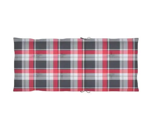 Aiatoolid, 4 Tk, Punaseruuduliste Istmepatjadega, Tiikpuu