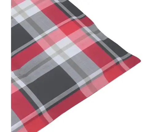 Aiatoolid, 4 Tk, Punaseruuduliste Istmepatjadega, Tiikpuu