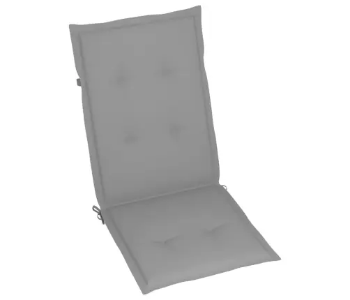 Sodo Kėdės Su Pilkomis Pagalvėlėmis, 6Vnt., Tikmedžio Masyvas Sodo Kėdės Su Pilkomis Pagalvėlėmis, 6Vnt., Tikmedžio Masyvas