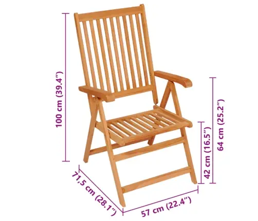 Dārza Krēsli, Bēši Matrači, 6 Gab., Masīvs Tīkkoks Vidaxl