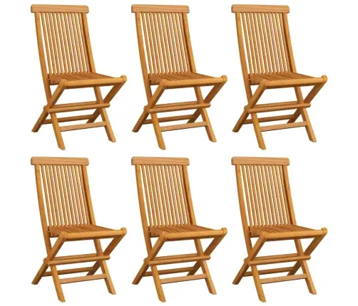 Sodo Kėdės Su Pagalvėlėmis, 6Vnt., Kreminė, Tikmedžio Masyvas Sodo Kėdės Su Pagalvėlėmis, 6Vnt., Kreminė, Tikmedžio Masyvas