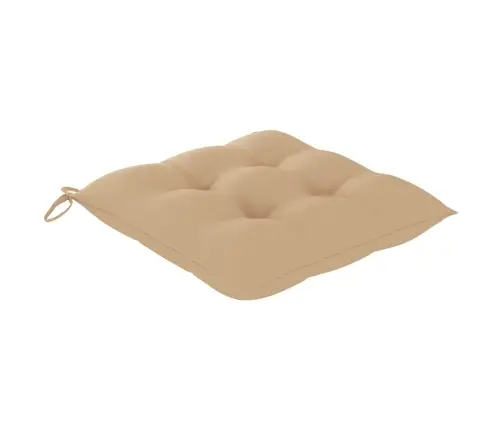 Sodo Kėdės Su Pagalvėlėmis, 6Vnt., Kreminė, Tikmedžio Masyvas Sodo Kėdės Su Pagalvėlėmis, 6Vnt., Kreminė, Tikmedžio Masyvas