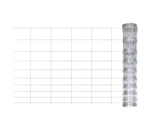 Dārza Žogs, Cinkots Tērauds, 50X1 M, Sudraba Krāsa Vidaxl