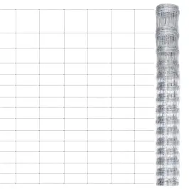 Dārza Žogs, Cinkots Tērauds, 50X1,6 M, Sudraba Krāsa Vidaxl