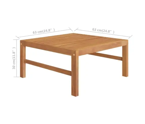 3-Osaline Aiamööblikomplekt Kreemjate Patjadega, Tiikpuit