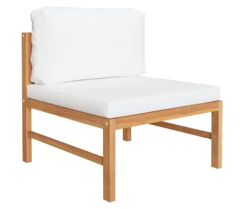 2-Daļīgs Dārza Mēbeļu Komplekts, Krēmkrāsas Spilveni, Tīkkoks Vidaxl 2-Daļīgs Dārza Mēbeļu Komplekts, Krēmkrāsas Spilveni, Tīkkoks Vidaxl