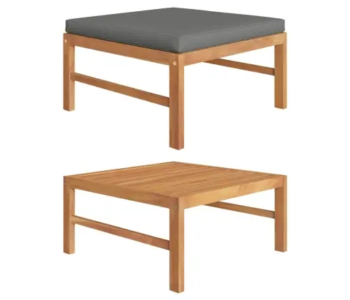 Pakoja Su Tamsiai Pilka Pagalvėle, Tikmedžio Medienos Masyvas