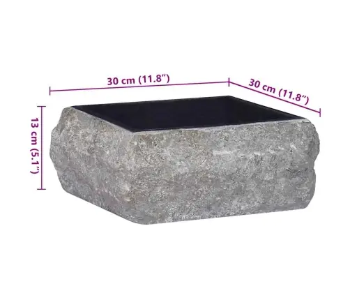 Valamu, Must, 30X30X13 cm Marmor