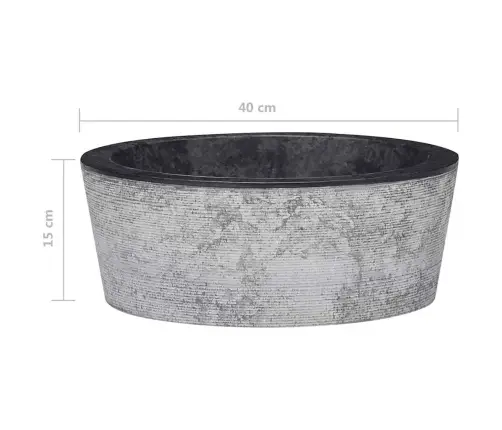 Valamu, Must, Ø40X15 cm Marmor