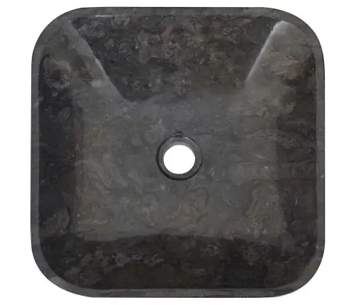 Praustuvas, Juodos Spalvos, 40X40X10cm Marmuras