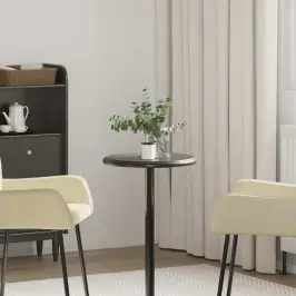 Galda Virsma, Ø40X2,5 Cm, Melns Marmors Vidaxl