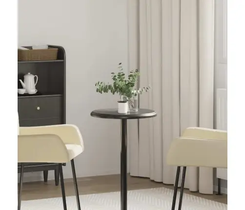 Galda Virsma, Ø40X2,5 Cm, Melns Marmors Vidaxl