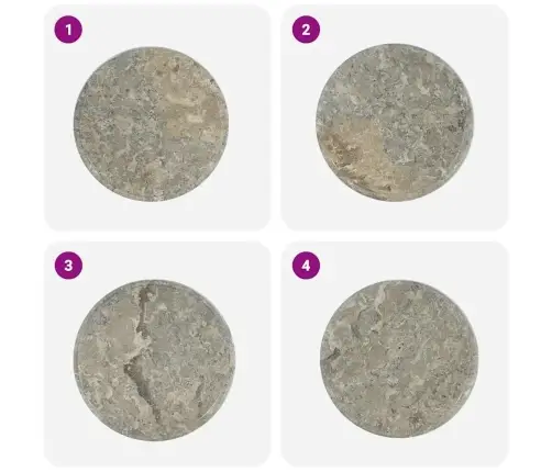 Galda Virsma, Ø40X2,5 Cm, Pelēks Marmors Vidaxl