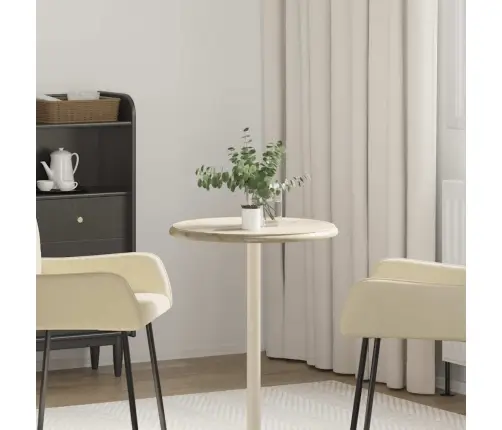 Galda Virsma, Ø50X2,5 Cm, Krēmkrāsas Marmors Vidaxl