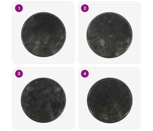 Lauaplaat, Must, Ø 50 X 2,5 cm Marmor