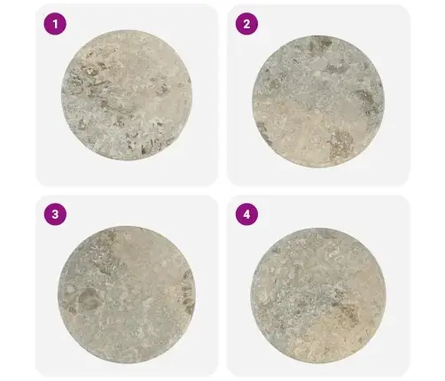 Lauaplaat, Hall, Ø 50 X 2,5 cm Marmor