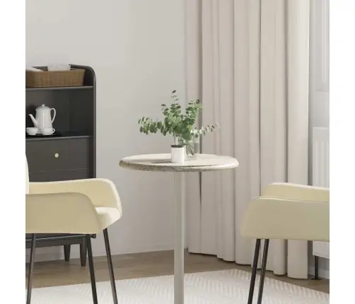 Galda Virsma, Ø50X2,5 Cm, Pelēks Marmors Vidaxl