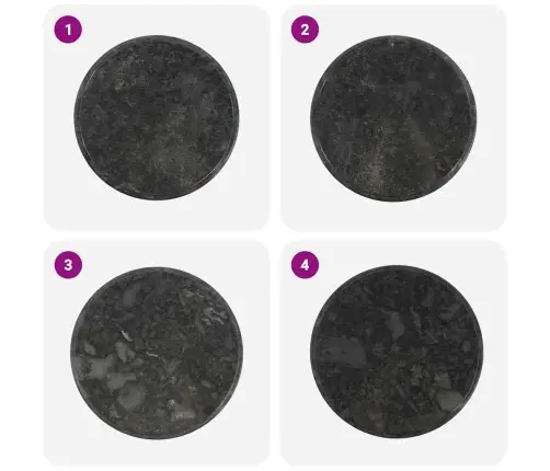 Galda Virsma, Ø60X2,5 Cm, Melns Marmors Vidaxl