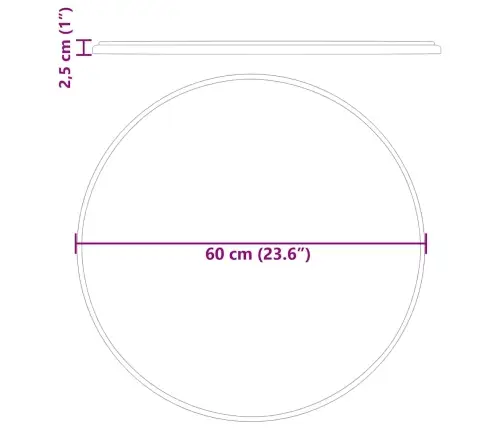 Lauaplaat, Hall, Ø 60 X 2,5 cm Marmor