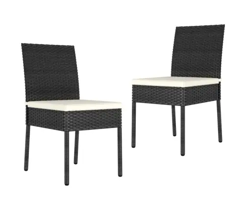 3-Osaline Aiamööbli Komplekt, Polürotang, Must