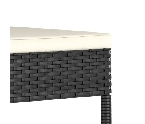 3-Osaline Aiamööbli Komplekt, Polürotang, Must