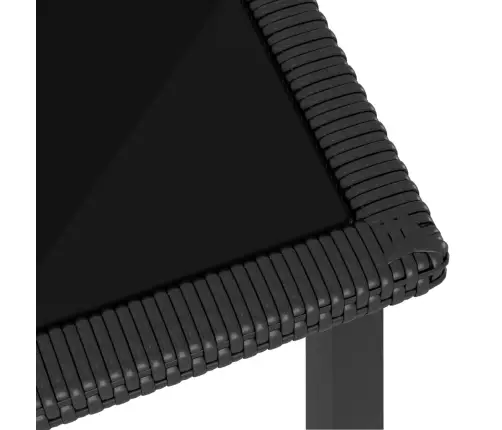 5-Daļīgs Dārza Mēbeļu Komplekts, Pe Rotangpalma, Melns Vidaxl