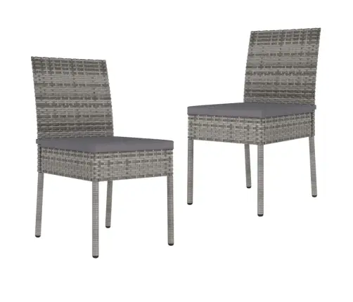 Sodo Valgomojo Baldų Komplektas, 3 Dalių, Pilkas, Poliratanas