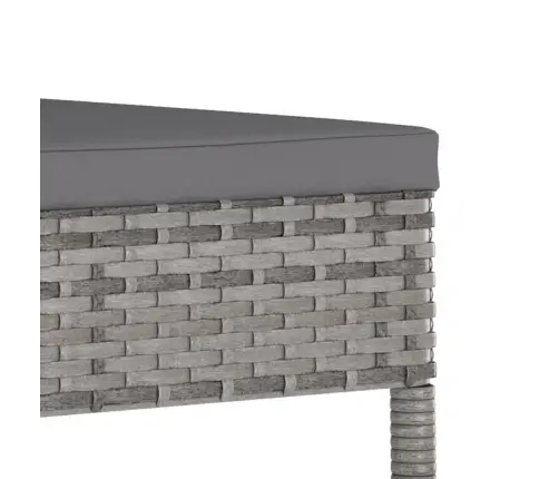 5-Daļīgs Dārza Mēbeļu Komplekts, Pelēka Pe Rotangpalma Vidaxl