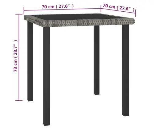 Sodo Valgomojo Baldų Komplektas, 5 Dalių, Pilkas, Poliratanas