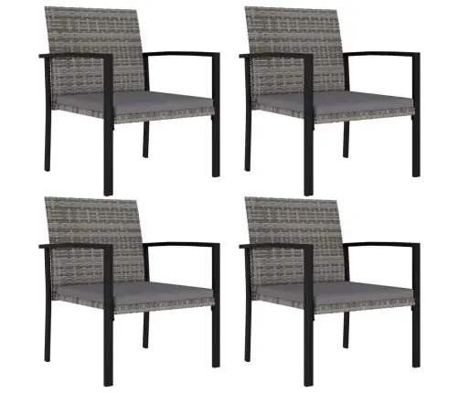 Sodo Valgomojo Baldų Komplektas, 5 Dalių, Pilkas, Poliratanas