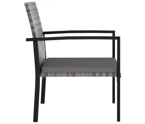 Sodo Valgomojo Baldų Komplektas, 5 Dalių, Pilkas, Poliratanas