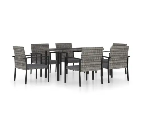 7-Osaline Aiamööbli Komplekt Polürotang, Hall