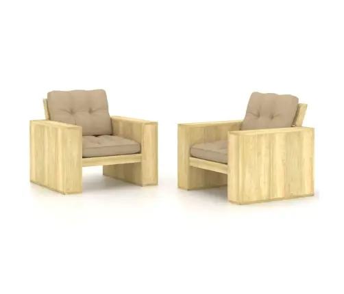 Aiatoolid 2 Tk, Beežid Padjad, Immutatud Männipuit